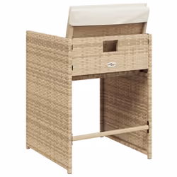 VidaXL 4007459 chaise d'extérieur Terrace Siège rembourré Polyuréthane, Acier Crème, Blanc - Vue supplémentaire 7