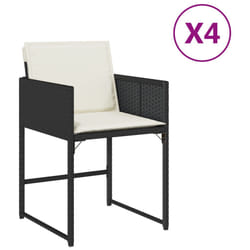 VidaXL 4007475 chaise d'extérieur Terrace Siège rembourré Polyuréthane, Acier Crème, Blanc