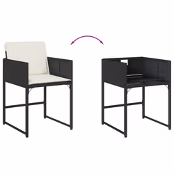 VidaXL 4007475 chaise d'extérieur Terrace Siège rembourré Polyuréthane, Acier Crème, Blanc - Vue supplémentaire 8