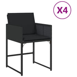 VidaXL 4007476 chaise d'extérieur Terrace Siège rembourré Polyuréthane, Acier Noir