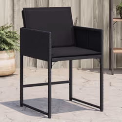 VidaXL 4007476 chaise d'extérieur Terrace Siège rembourré Polyuréthane, Acier Noir