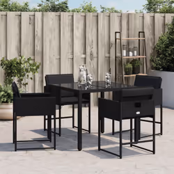 VidaXL 4007476 chaise d'extérieur Terrace Siège rembourré Polyuréthane, Acier Noir - Vue supplémentaire 4