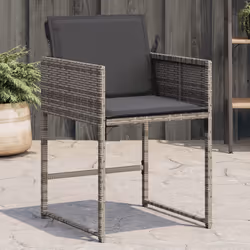 VidaXL 4007477 chaise d'extérieur Terrace Siège rembourré Polyuréthane, Acier Gris