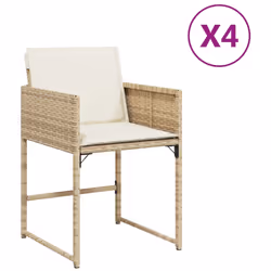 VidaXL 4007479, Terrace, Siège rembourré, Polyuréthane, Acier, Crème, Blanc, 110 kg, 505 mm