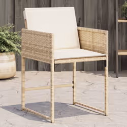 VidaXL 4007479 chaise d'extérieur Terrace Siège rembourré Polyuréthane, Acier Crème, Blanc