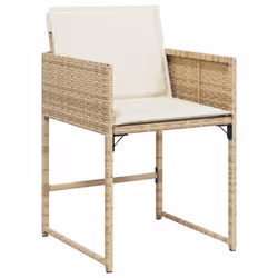 VidaXL 4007479 chaise d'extérieur Terrace Siège rembourré Polyuréthane, Acier Crème, Blanc