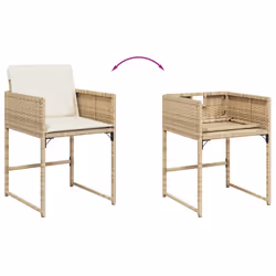 VidaXL 4007479 chaise d'extérieur Terrace Siège rembourré Polyuréthane, Acier Crème, Blanc - Vue supplémentaire 8