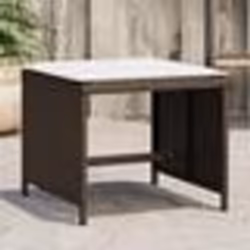 vidaXL Tabourets de jardin avec coussins 4pcs marron 40x40x35 cm rotin