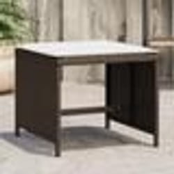 vidaXL Tabourets de jardin avec coussins 4pcs marron 40x40x35 cm rotin