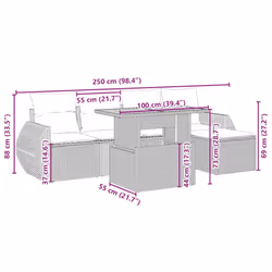 VidaXL 3275809 ensemble de meubles de jardin - Vue supplémentaire 4