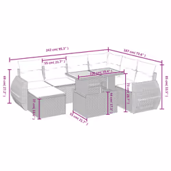 VidaXL 3275828 ensemble de meubles de jardin