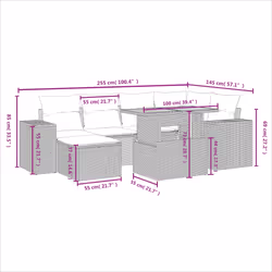 VidaXL 3275926 ensemble de meubles de jardin