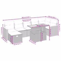 VidaXL 3276048 ensemble de meubles de jardin