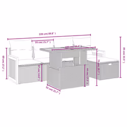 VidaXL 3276240 ensemble de meubles de jardin