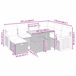 VidaXL 3276264 ensemble de meubles de jardin - Vue supplémentaire 4