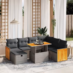 Cet ensemble de canapés de jardin est le complément parfait de votre arrière-cour, terrasse ou patio, offrant un espace confo ...