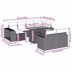 VidaXL 3276516 ensemble de meubles de jardin