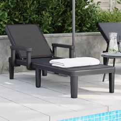 VidaXL 4008100 chaise d'extérieur Linge Siège rembourré Polypropylène (PP) Noir