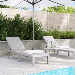 VidaXL 4008101 chaise d'extérieur Linge Siège rembourré Polypropylène (PP) Gris