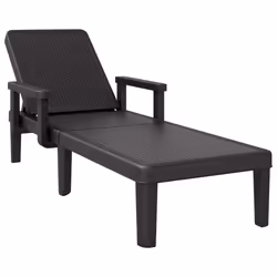 VidaXL 4008102, Linge, Siège rembourré, Polypropylène (PP), Noir, 160 kg, 1555 mm