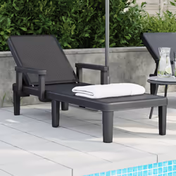 VidaXL 4008102 chaise d'extérieur Linge Siège rembourré Polypropylène (PP) Noir