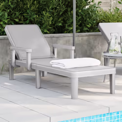 VidaXL 4008103 chaise d'extérieur Linge Siège rembourré Polypropylène (PP) Gris