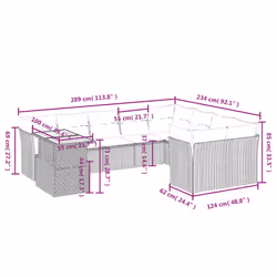 VidaXL 3271017 ensemble de meubles de jardin