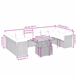 VidaXL 3271023 ensemble de meubles de jardin