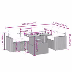VidaXL 3271301 ensemble de meubles de jardin