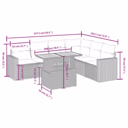 VidaXL 3271329 ensemble de meubles de jardin