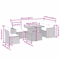 VidaXL 3271338 ensemble de meubles de jardin