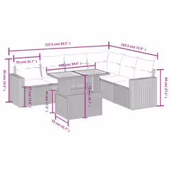 VidaXL 3271339 ensemble de meubles de jardin