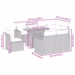 VidaXL 3271408 ensemble de meubles de jardin