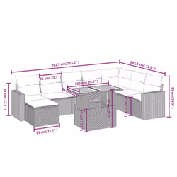 VidaXL 3271448 ensemble de meubles de jardin