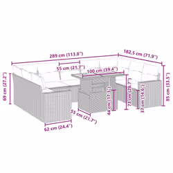 VidaXL 3271457 ensemble de meubles de jardin