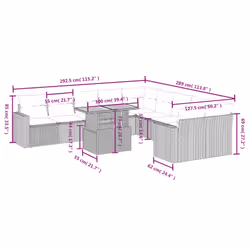 VidaXL 3271503 ensemble de meubles de jardin