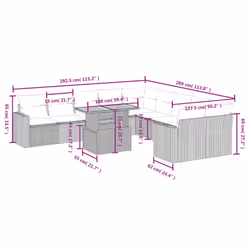 VidaXL 3271508 ensemble de meubles de jardin