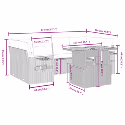 VidaXL 3271654 ensemble de meubles de jardin