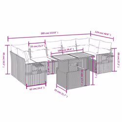 VidaXL 3271664 ensemble de meubles de jardin