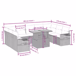 VidaXL 3271898 ensemble de meubles de jardin