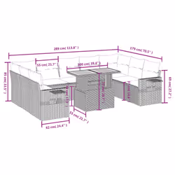 VidaXL 3271900 ensemble de meubles de jardin