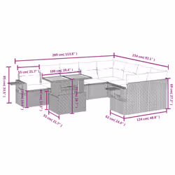 VidaXL 3271919 ensemble de meubles de jardin