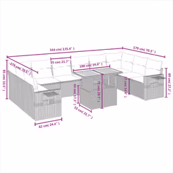 VidaXL 3271923 ensemble de meubles de jardin