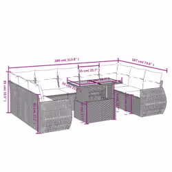 VidaXL 3272337 ensemble de meubles de jardin