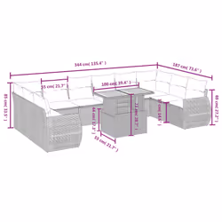 VidaXL 3272368 ensemble de meubles de jardin