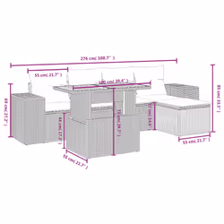 VidaXL 3272609 ensemble de meubles de jardin