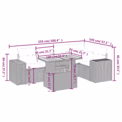 VidaXL 3272623 ensemble de meubles de jardin