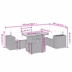 VidaXL 3272628 ensemble de meubles de jardin