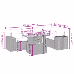 VidaXL 3272634 ensemble de meubles de jardin