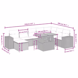 VidaXL 3272775 ensemble de meubles de jardin
